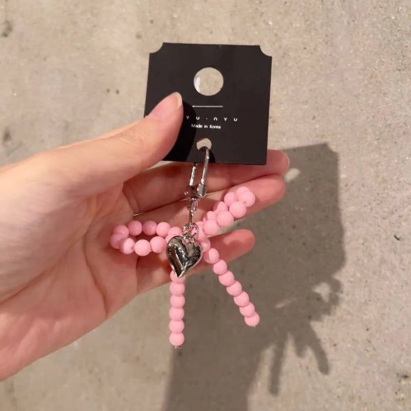 Handmade Edgy Black & White Dice Keychain