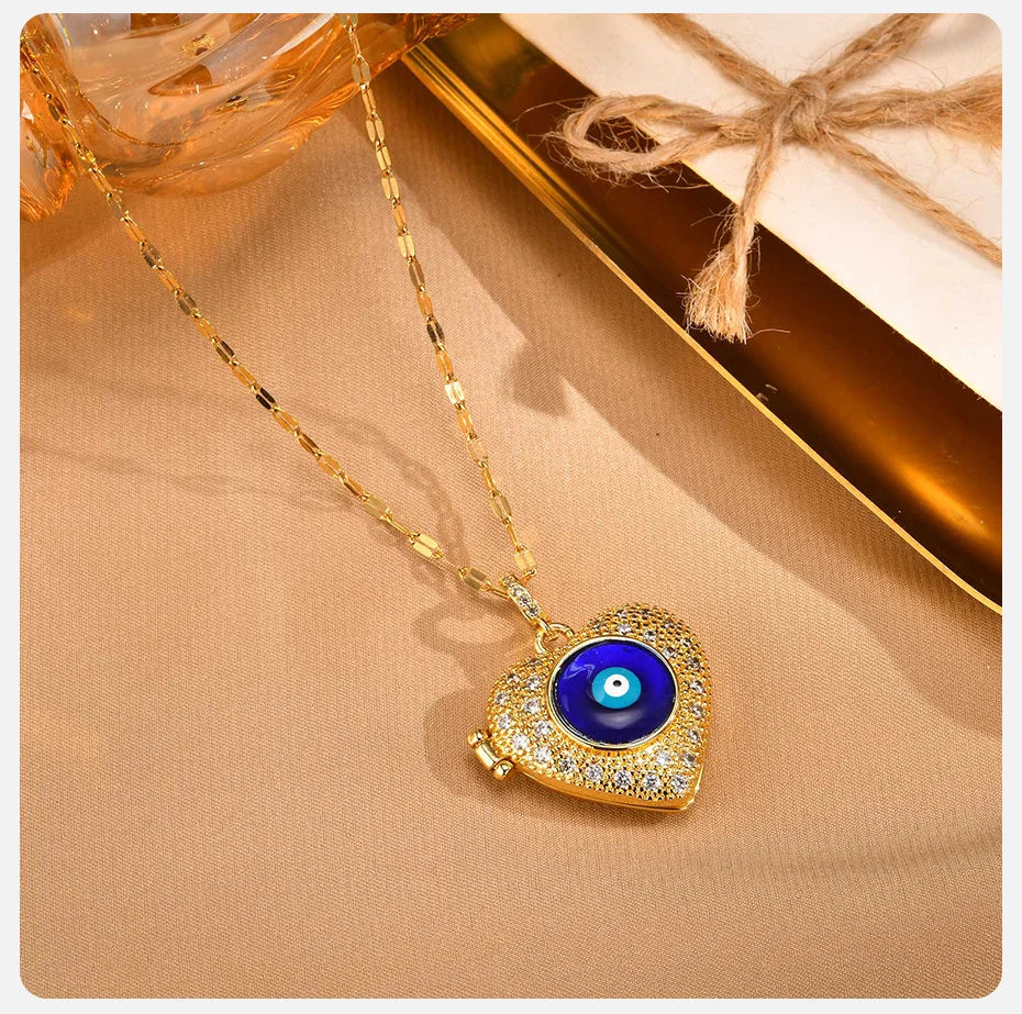 Stainless Steel Chain Heart Picture Custom Pendent Necklace