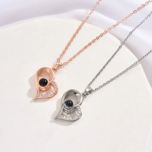 Personalized Custom Photo Projection Necklace Pendant