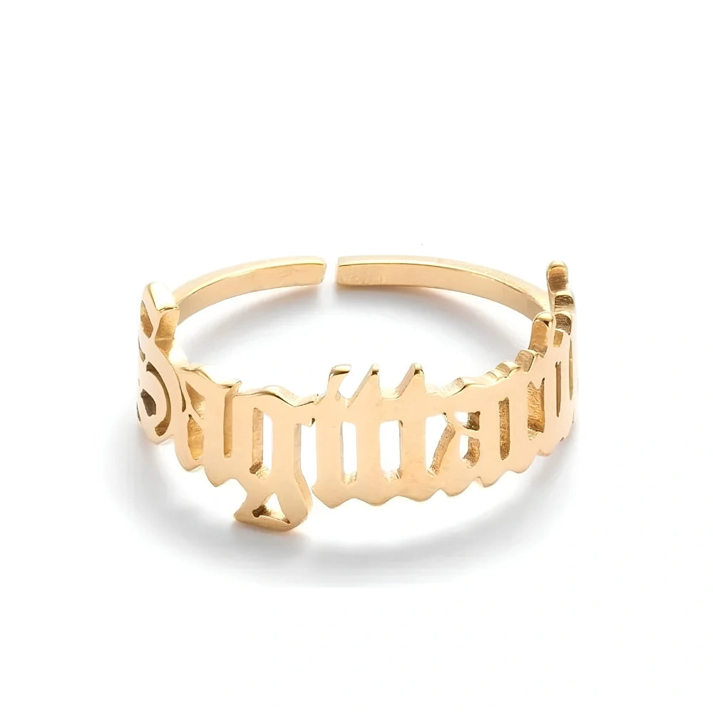 Stainless Steel 12 Constellation Letter Letter Ring