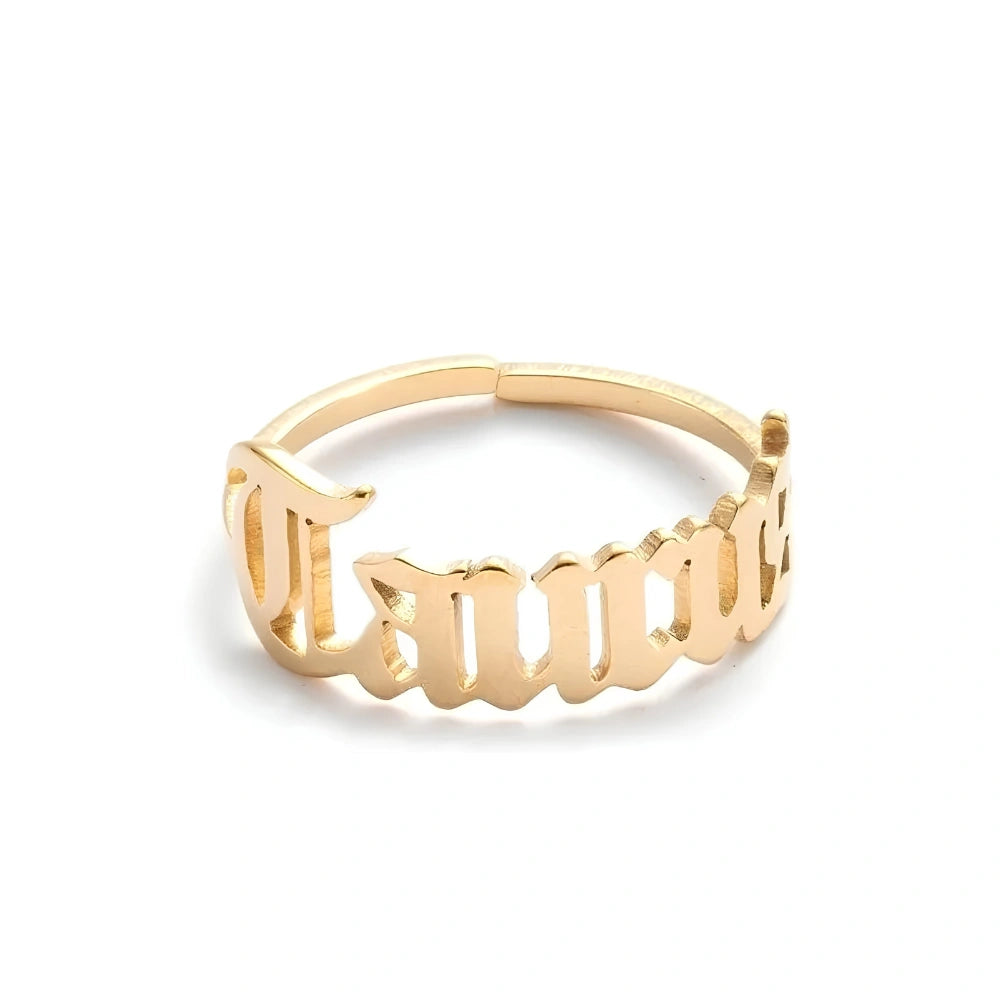 Stainless Steel 12 Constellation Letter Letter Ring