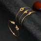 4pcs/Set Fashion Bohemia Leaf Knot Hand Cuff