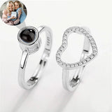 Heart Ring Personalized Projection Photo Rings