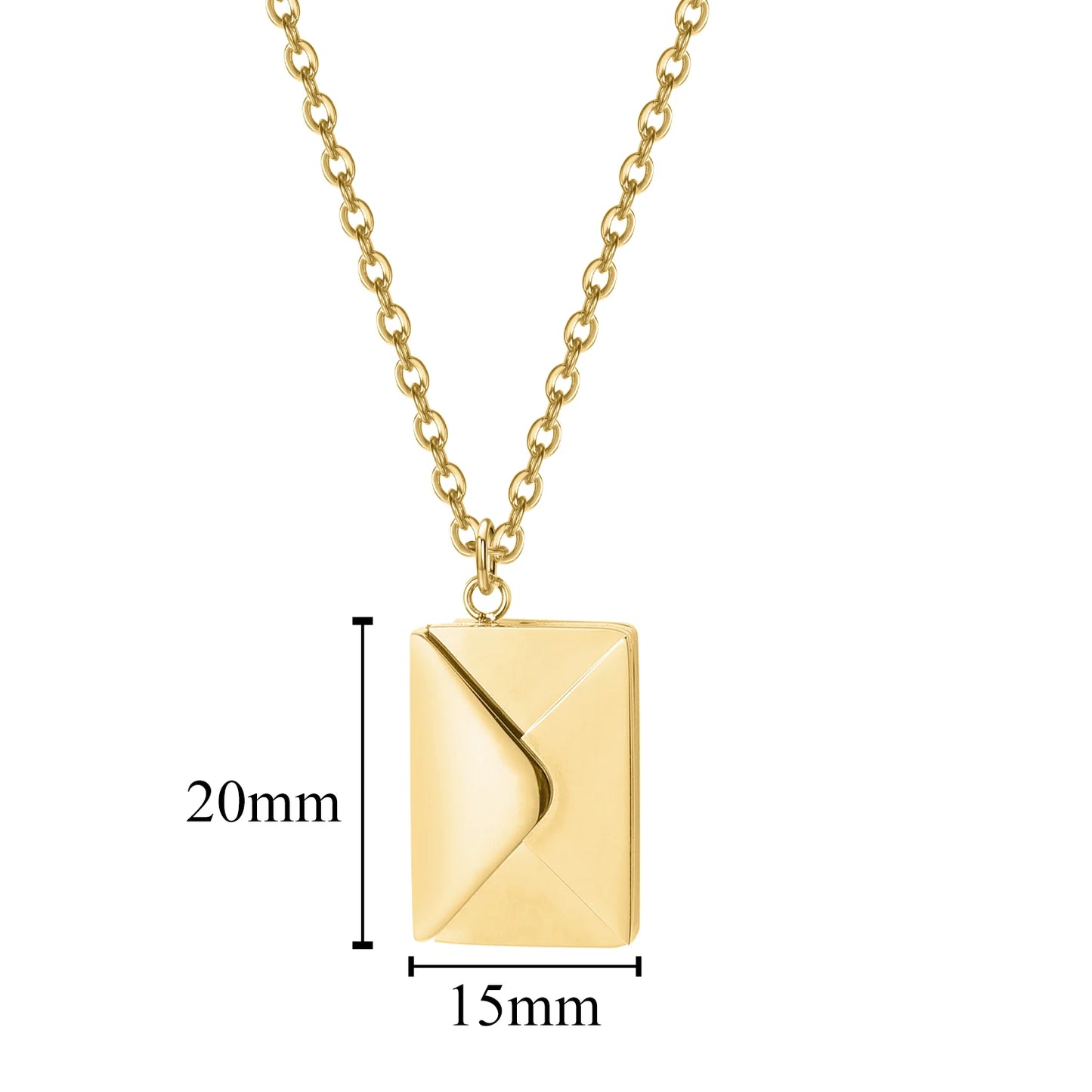 Personalized Envelope Photo Necklace