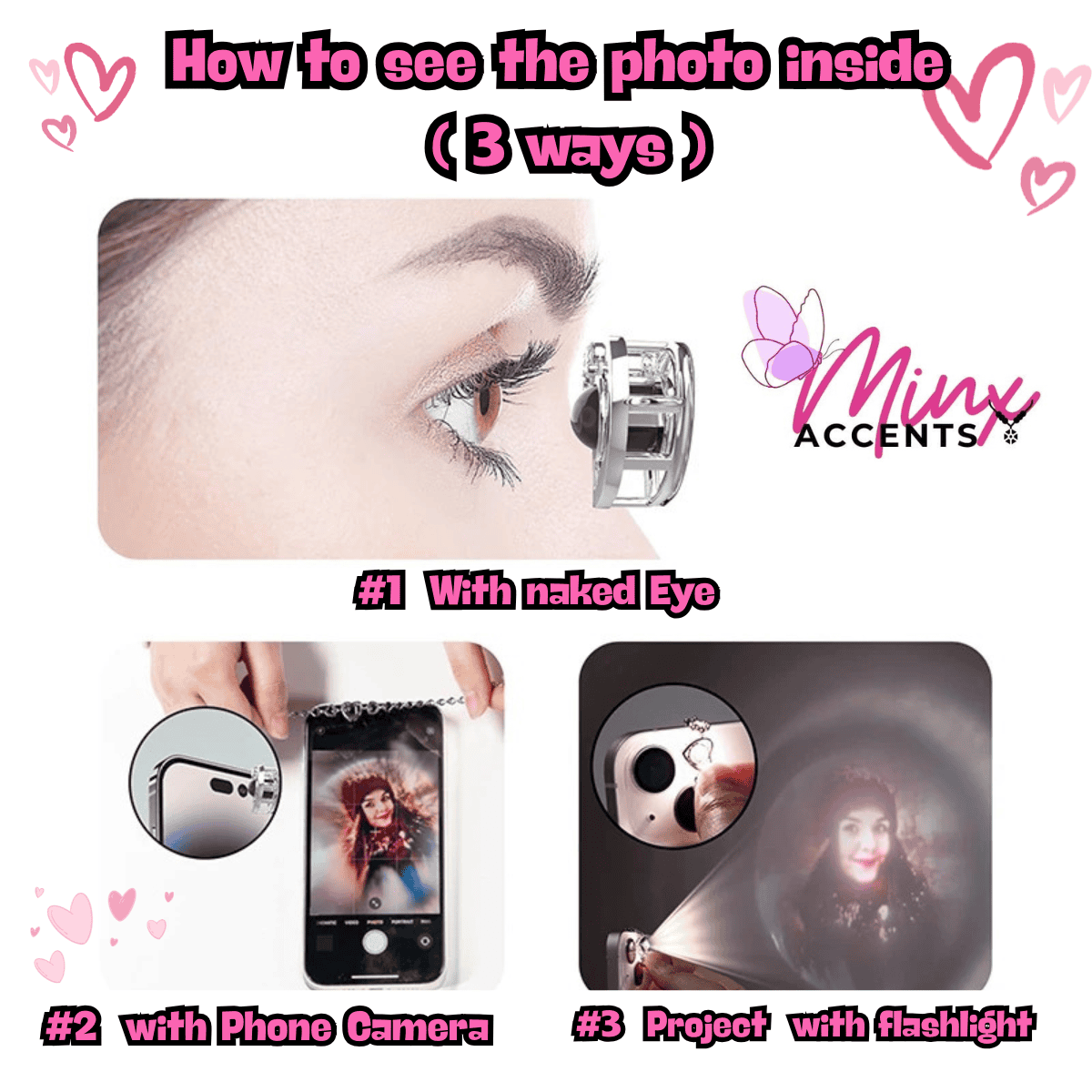 Personalized Stainless Steel Photo Projection Bracelet